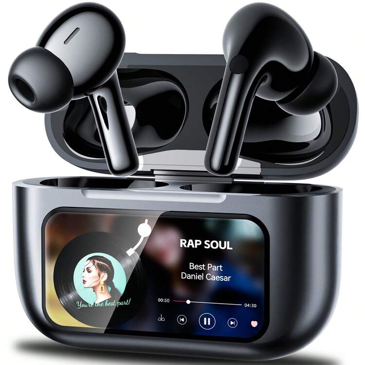 (7 Days Battery Backup) Black AirPods Pro - American Edition Lumin - Touch Screen Earbuds