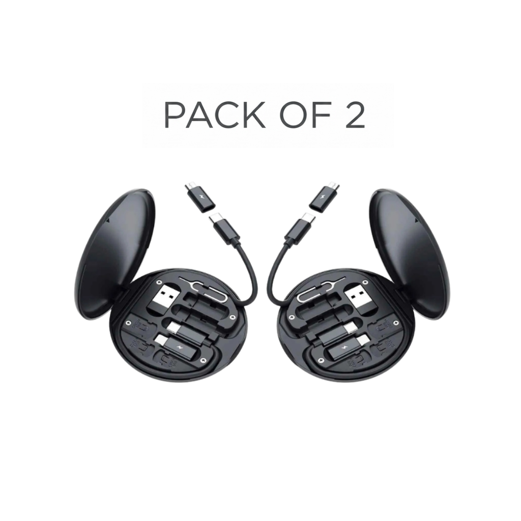 Pack of 2 Multi-Function 6-in-1 Charging Cable Kit