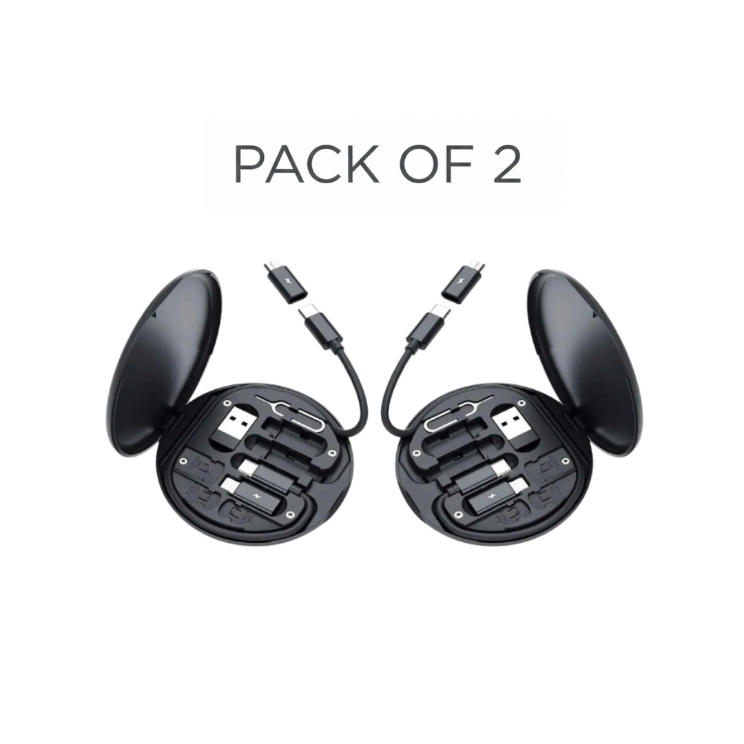 Pack of 2 Multi-Function 6-in-1 Charging Cable Kit