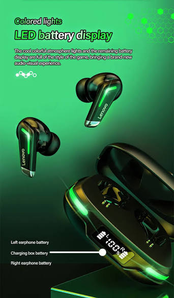 Lenovo GM3 TWS Gaming Headset (7 Days Battery Backup) Original